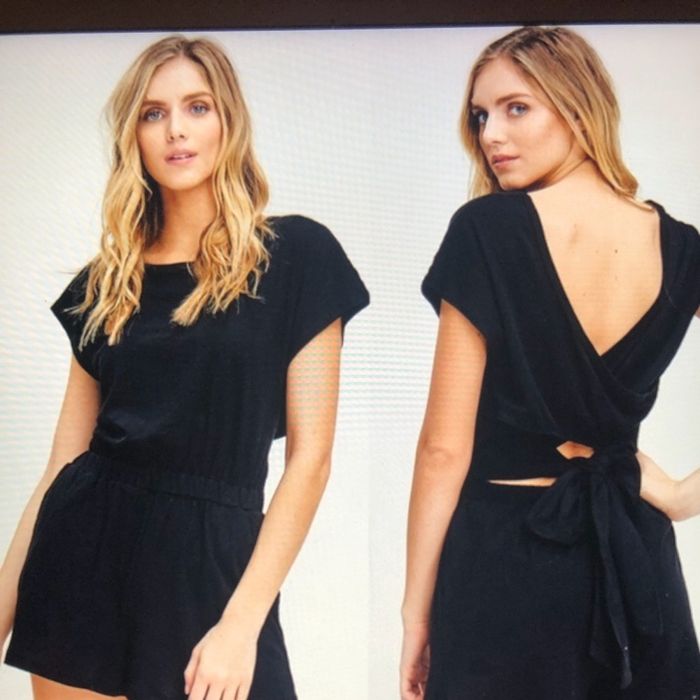 NWT Open Cross Back Romper